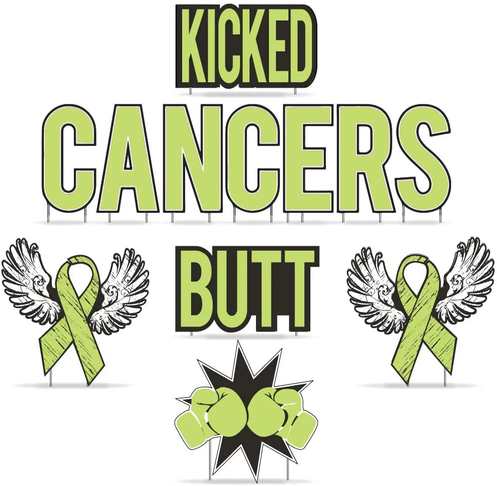 Kicked Cancers Butt Yard Letters - Image 15