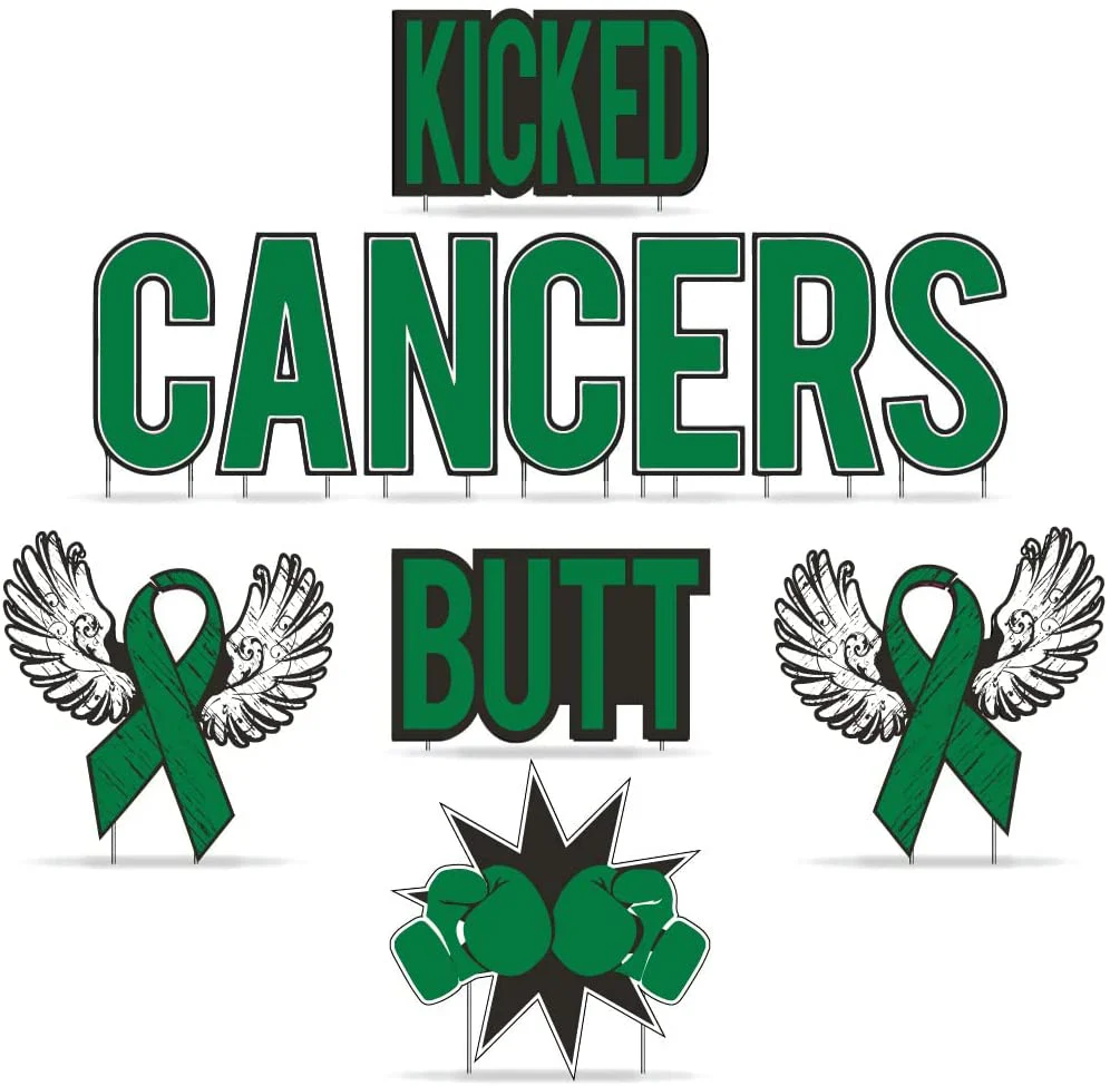 Kicked Cancers Butt Yard Letters - Image 18