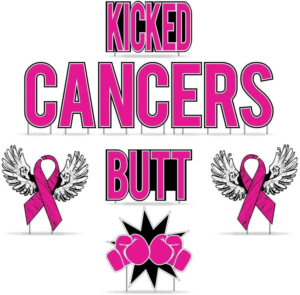 Kicked Cancers Butt Yard Letters - Image 3