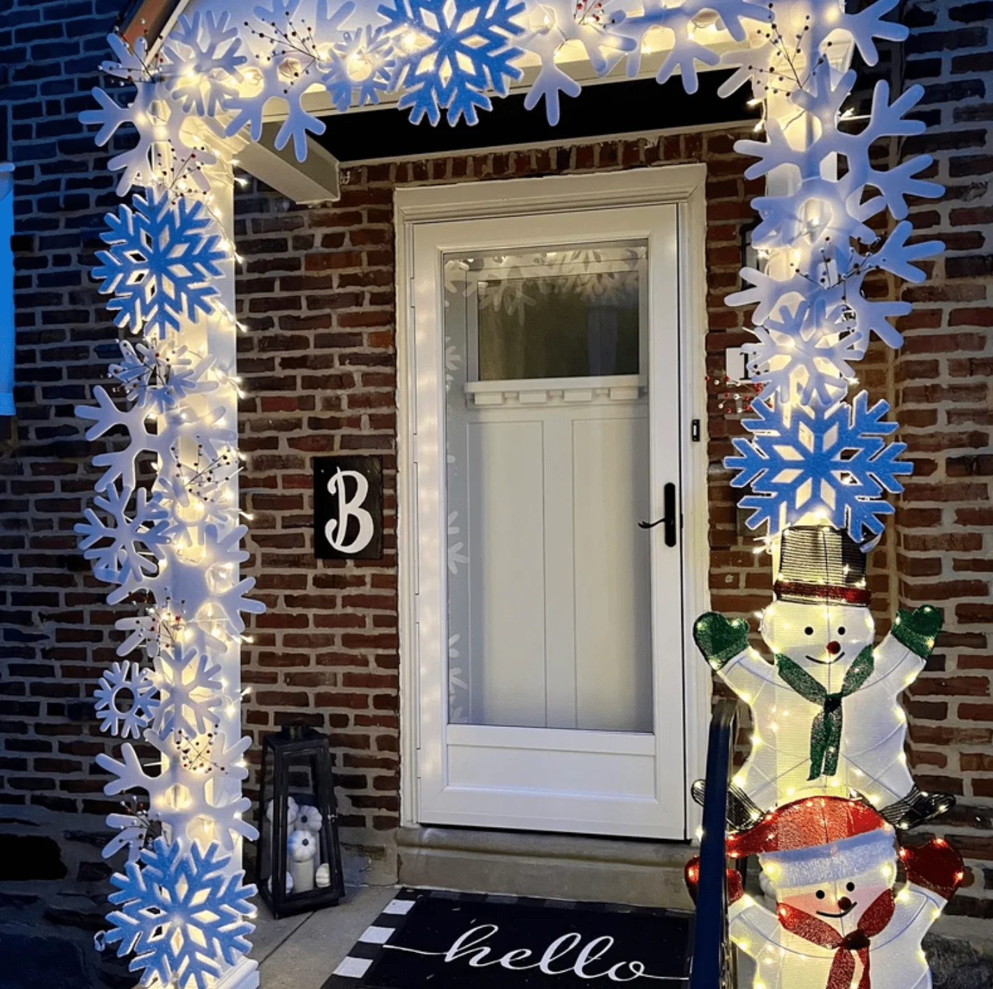 Large Outdoor Hanging Snowflakes Decorations - Set of 15 - Image 9