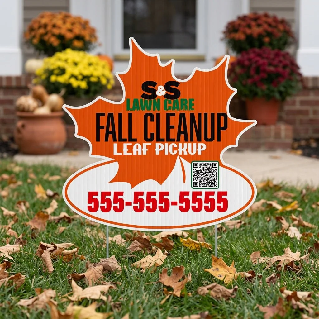 Custom 22x22" Leaf Shaped Yard Sign - Image 3