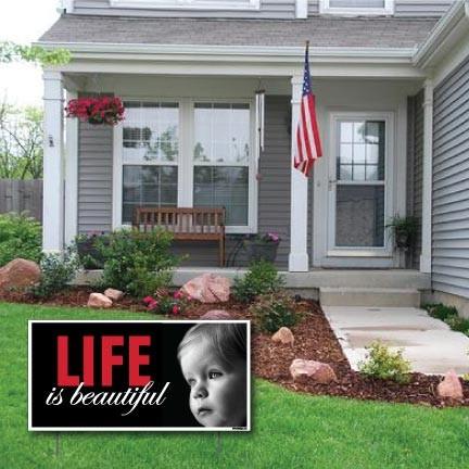 Life Is Beautiful ProLife 2-Pack 12"x24" Yard Sign