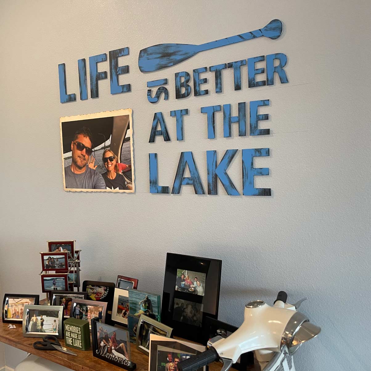 Life is Better on the Lake w/Custom Photo Decorative Wall Art - Image 2
