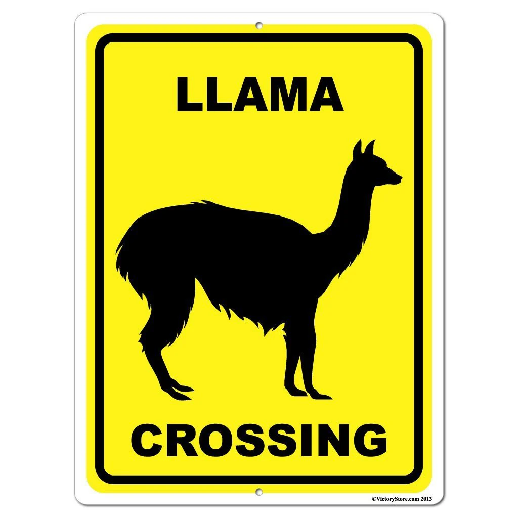 Llama Crossing Sign or Sticker - Image 6