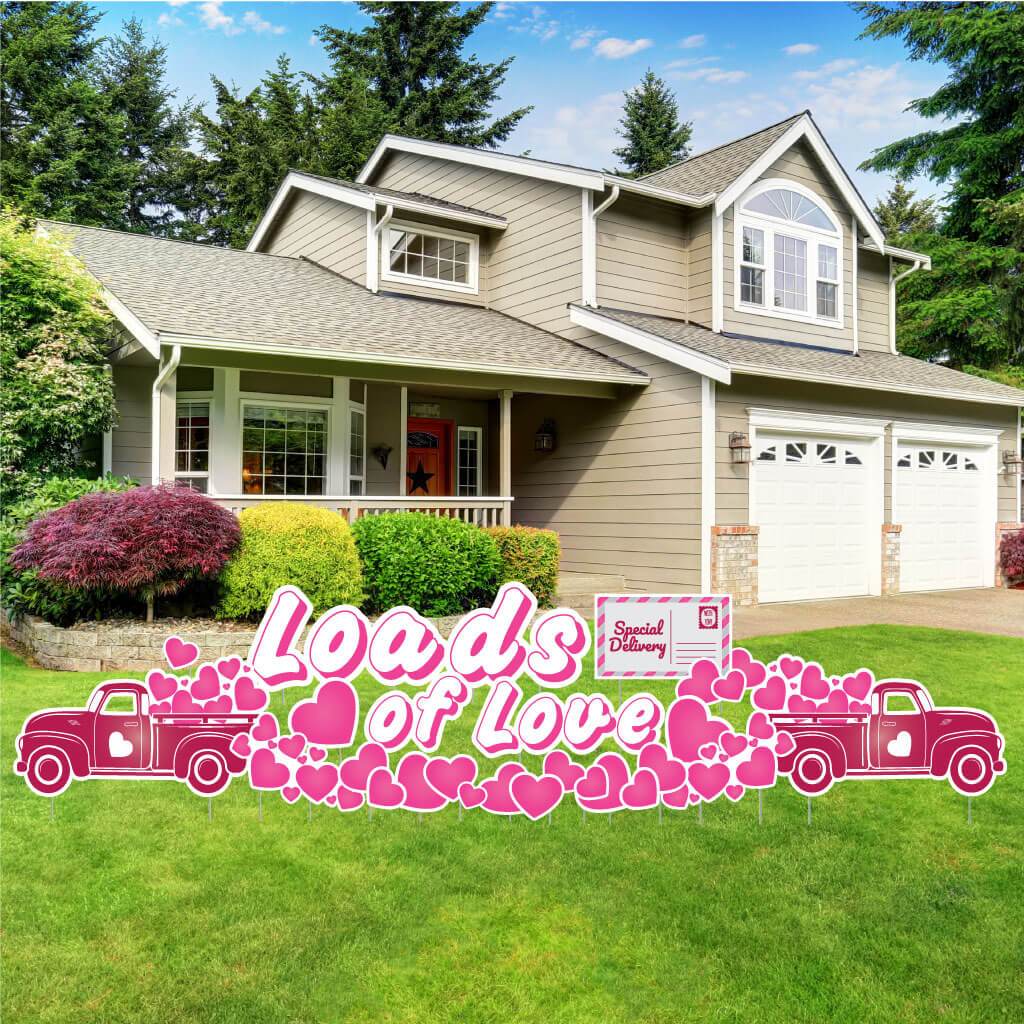 Loads of Love Valentine's Day Yard Card 16 pc Set