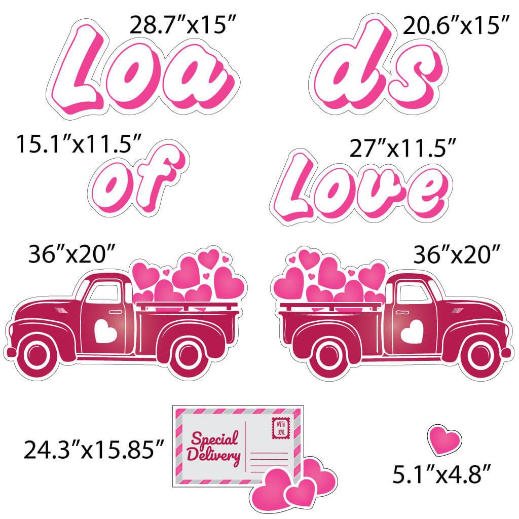 Loads of Love Valentine's Day Yard Card 16 pc Set - Image 4