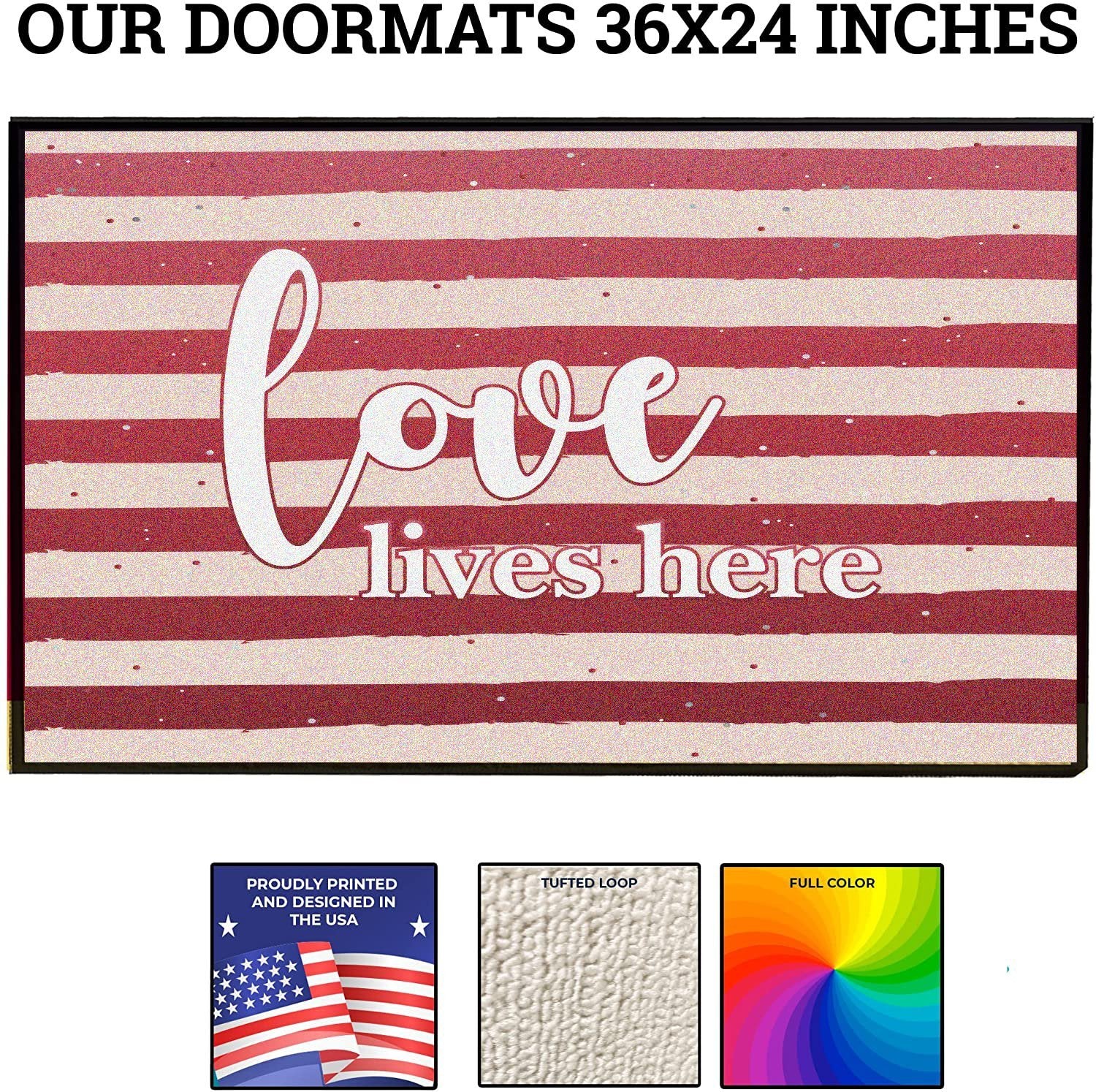 Love Lives Here Doormat - Image 4
