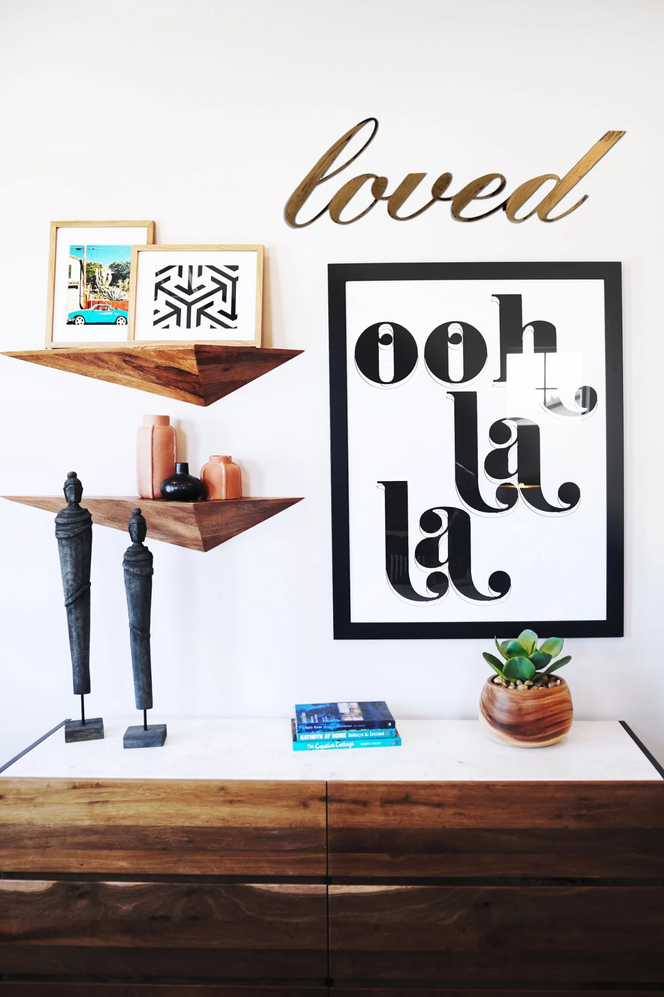 loved 3D Hand Painted Wall Word