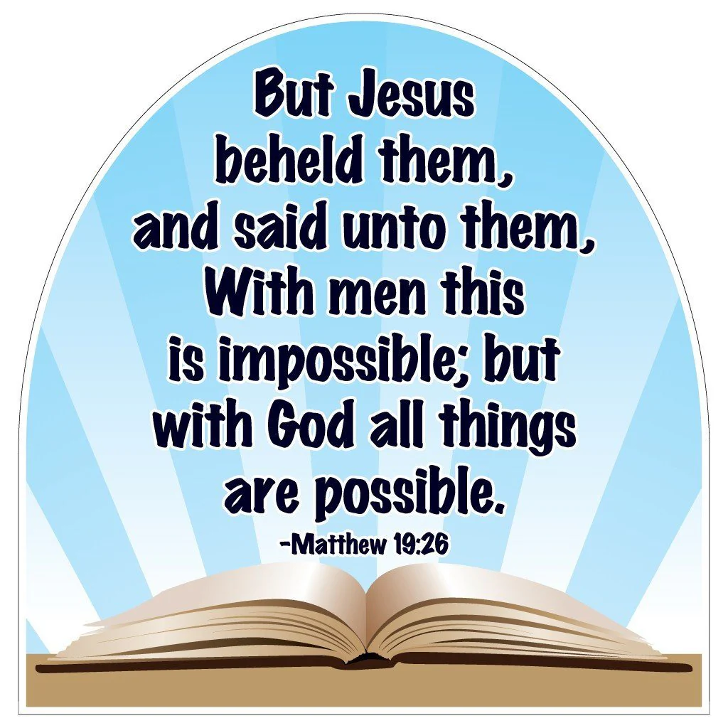 Matthew 19:26 Shaped Yard Sign - Image 2