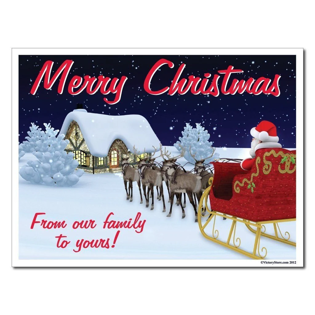 Merry Christmas Yard Sign Set of 6 | 12 EZ Stakes Included - Image 3