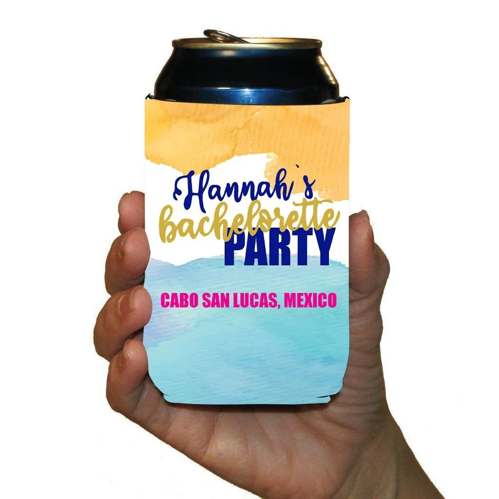 Custom Fiesta Siesta Tequila Repeat Bachelorette Can Cooler Set - Image 3
