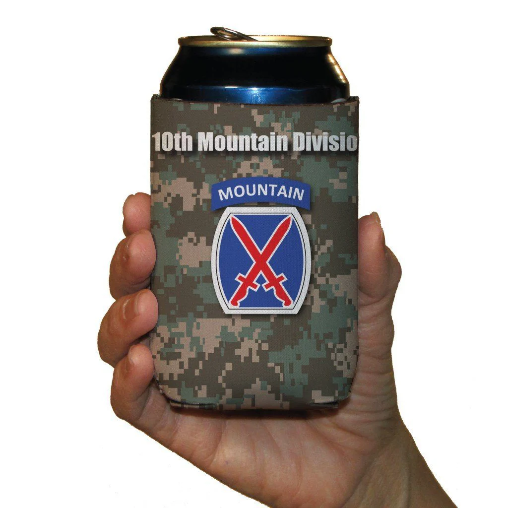Military 10th Mountain Division Can Cooler Set