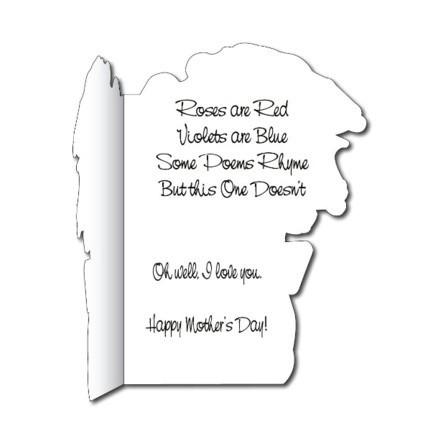 3' Giant Mother's Day Roses Shaped Greeting Card - Image 3