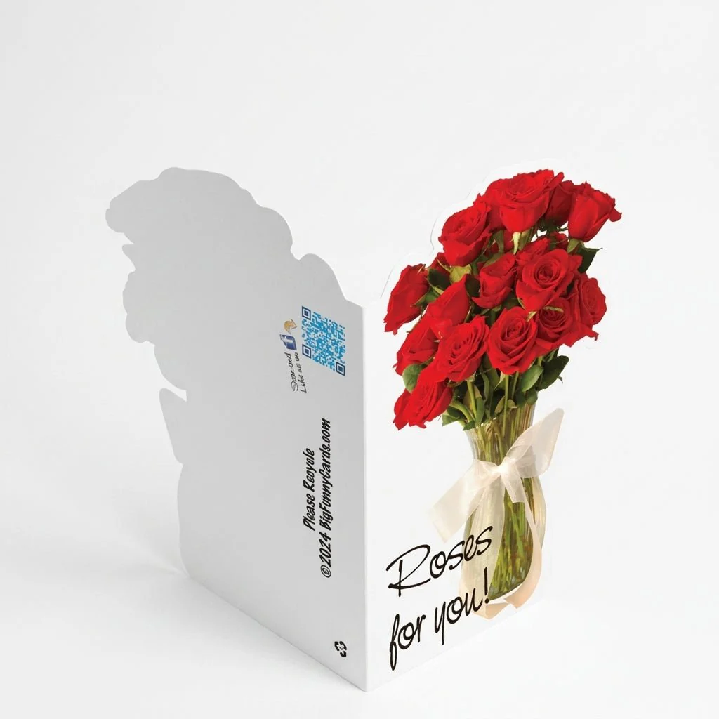 3' Giant Mother's Day Roses Shaped Greeting Card - Image 5