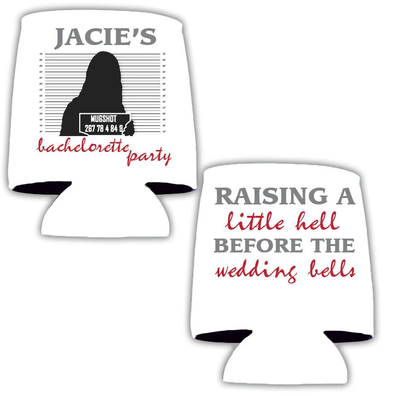 Mugshot Bachelorette Party Custom Can Cooler Set - Image 3
