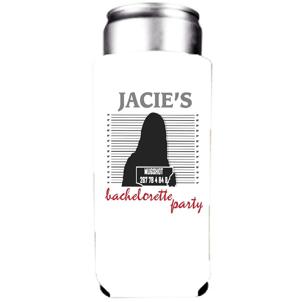 Mugshot Bachelorette Party Custom Can Cooler Set - Image 4
