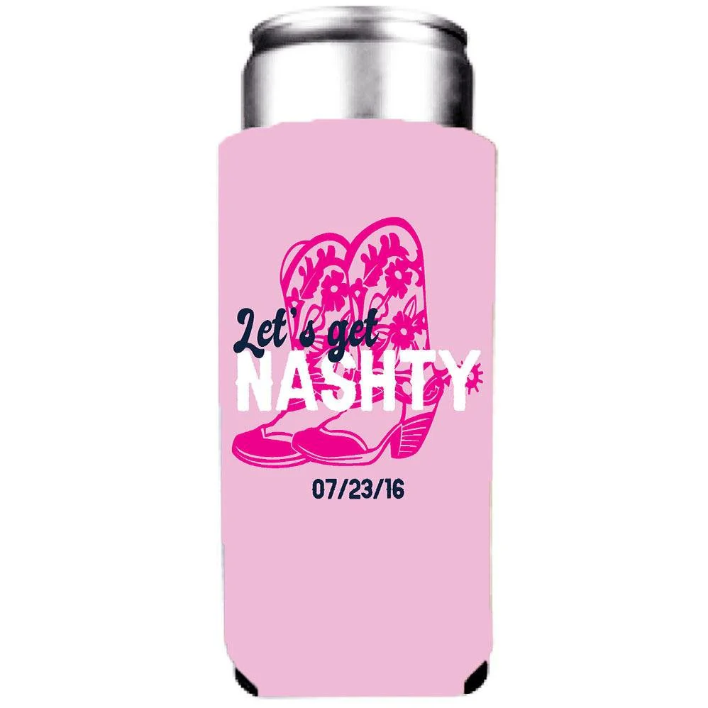 Let's Get Nashty Nashville Bachelorette Custom Can Cooler Set - Image 6