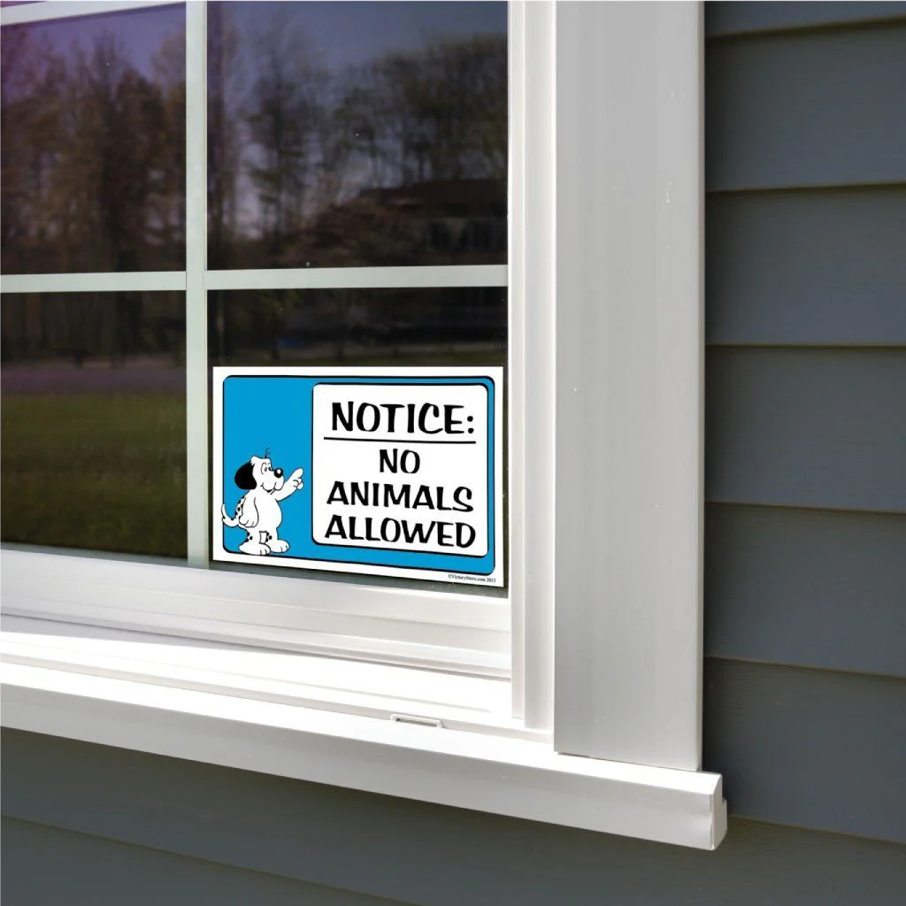 No Animals Allowed Sign or Sticker - Image 7