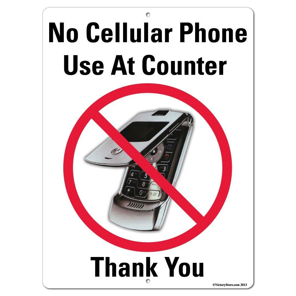 No Cellular Phone Zone Sign or Sticker - Image 4