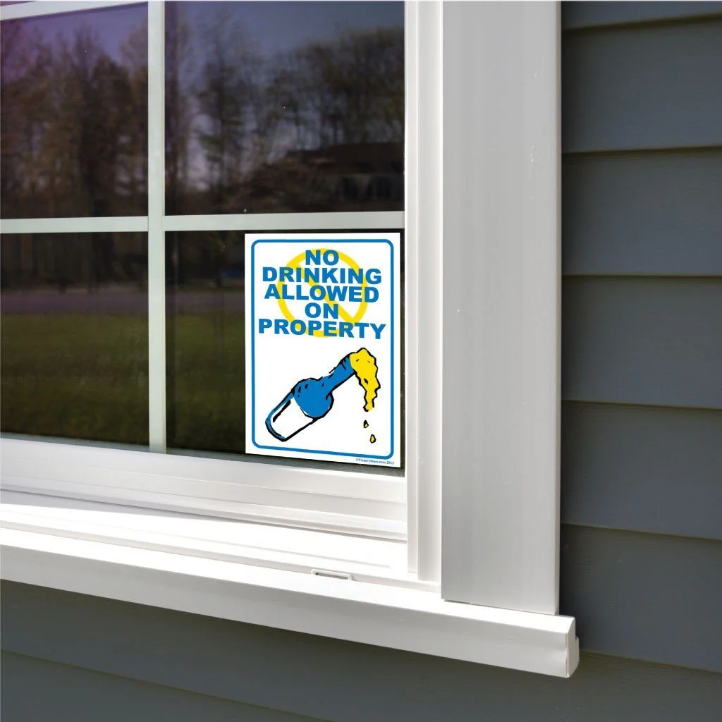No Drinking Allowed on Property Sign or Sticker - Image 6