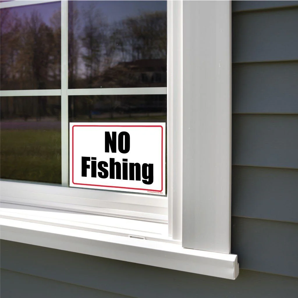 No Fishing Sign or Sticker