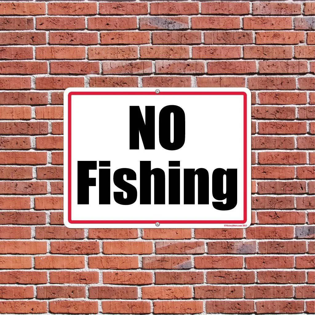 No Fishing Sign or Sticker - Image 5