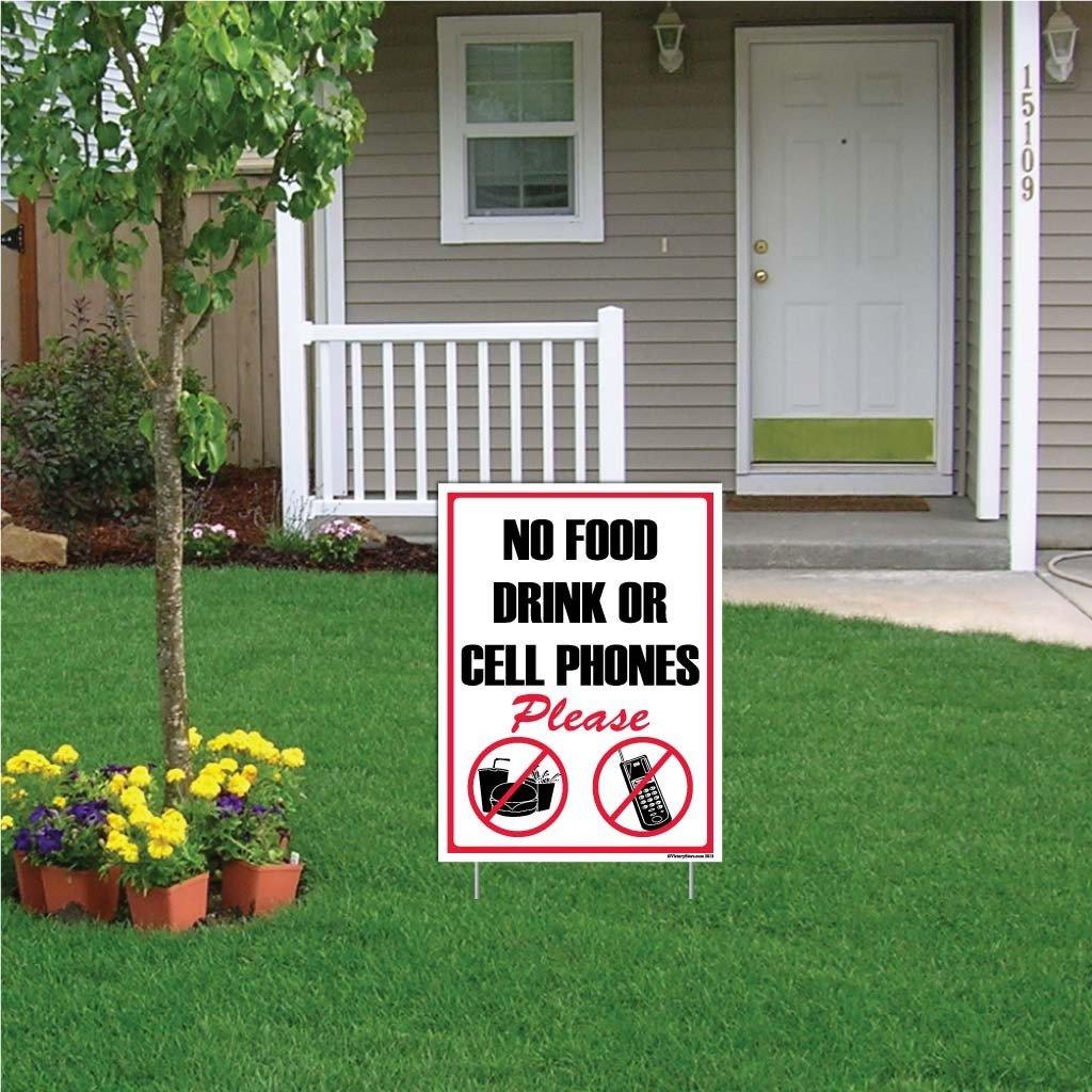 No Food Drink or Cellphones Please Sign or Sticker - Image 3