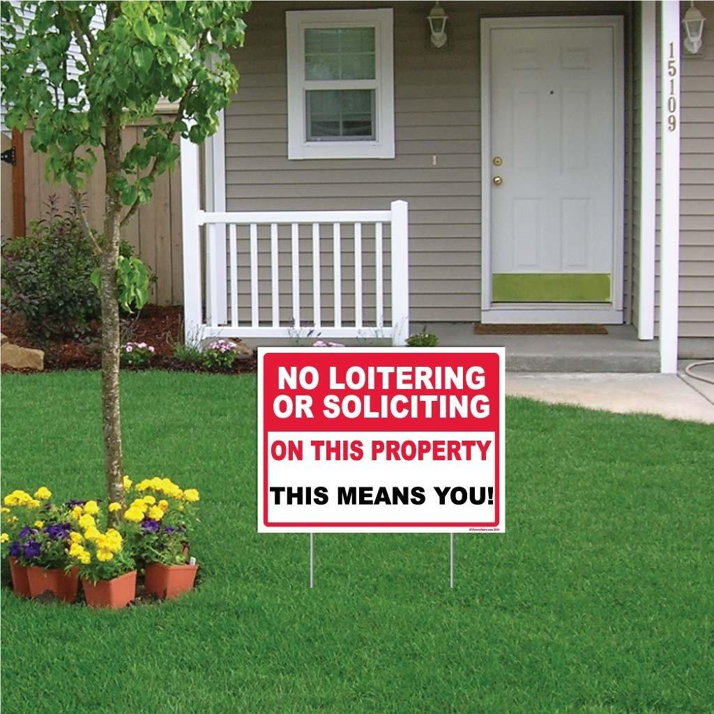 No Loitering or Soliciting On This Property This Means You Sign or Sticker - Image 3