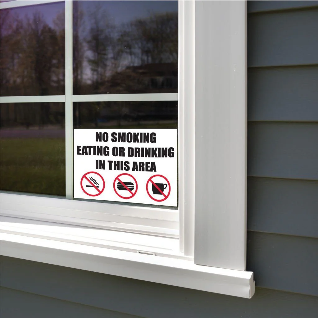 No Smoking, Eating or Drinking in This Area Sign or Sticker - Image 6