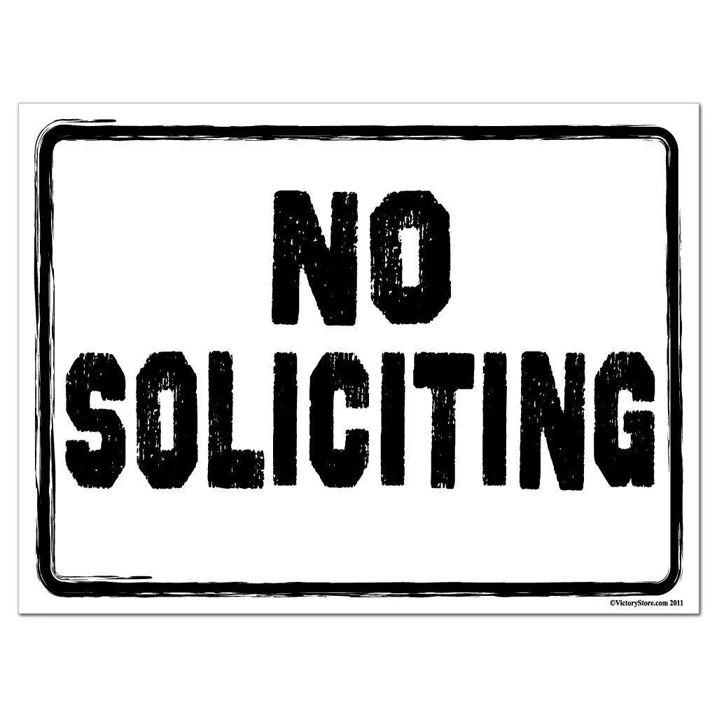 No Soliciting Sign or Sticker - Image 2