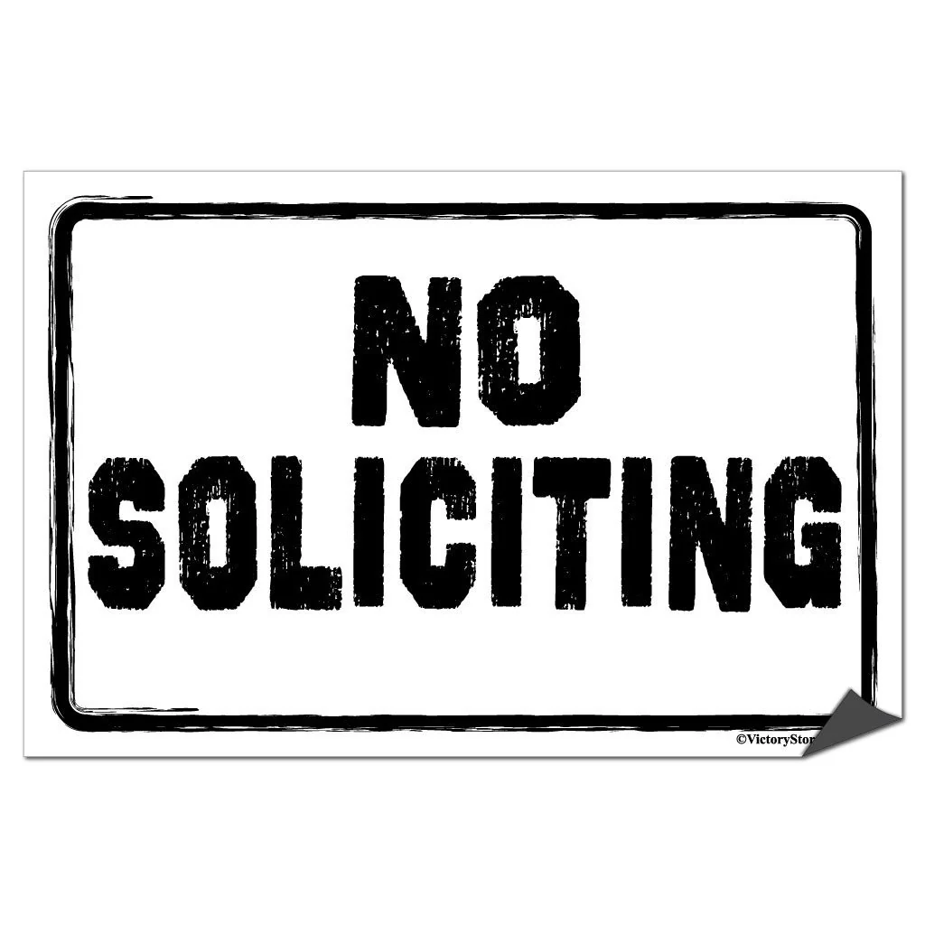 No Soliciting Sign or Sticker - Image 5