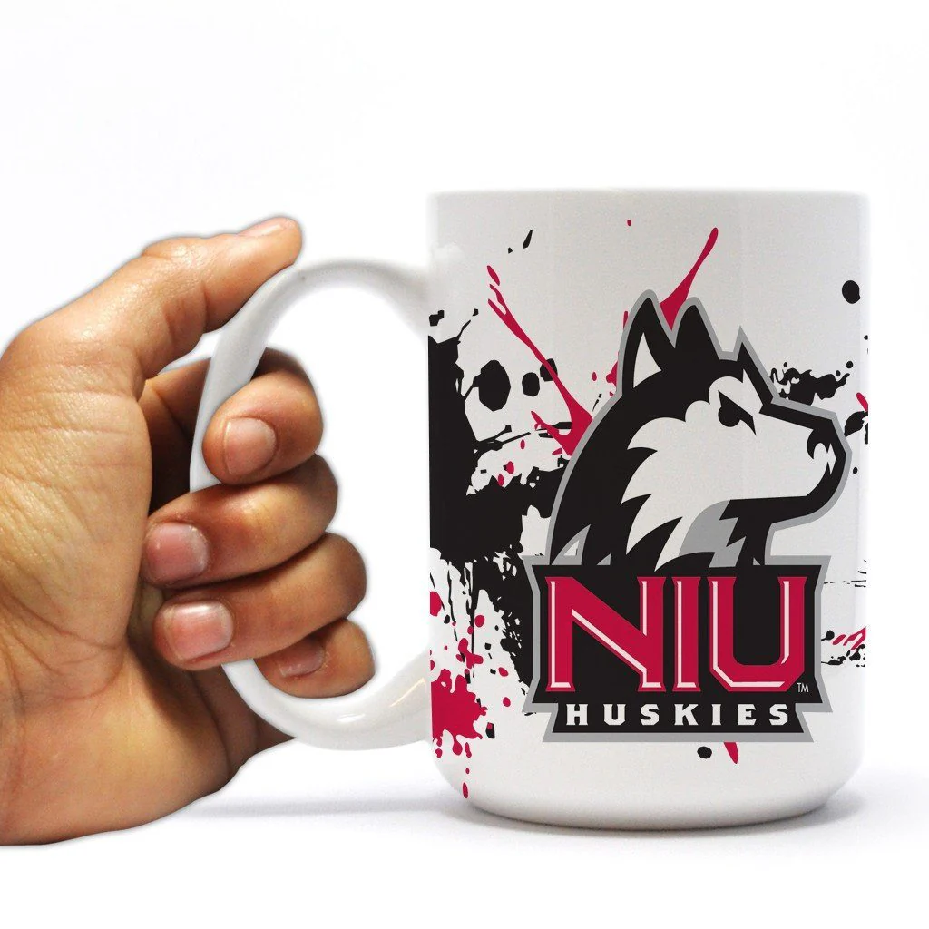 Northern Illinois University 15oz Paint Splatter Coffee Mug