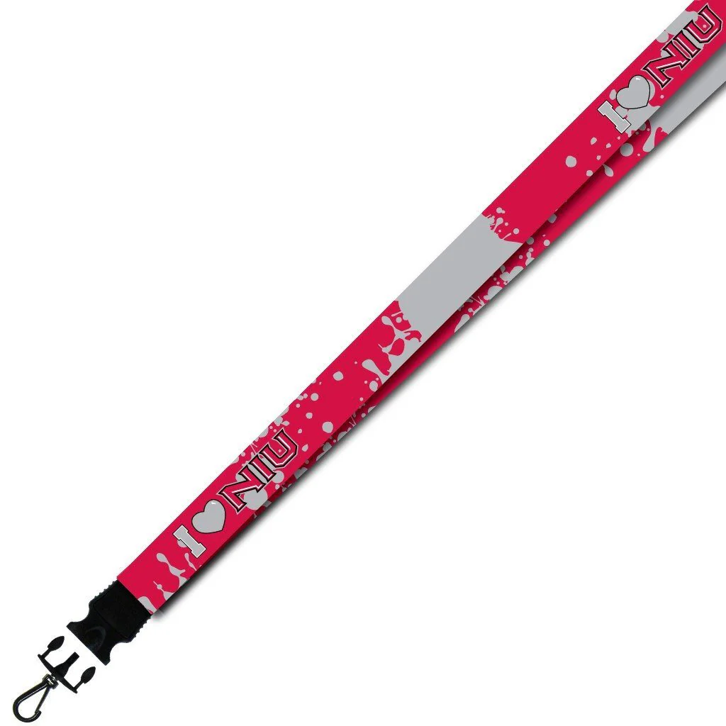 Northern Illinois University Paint Splatter Lanyard