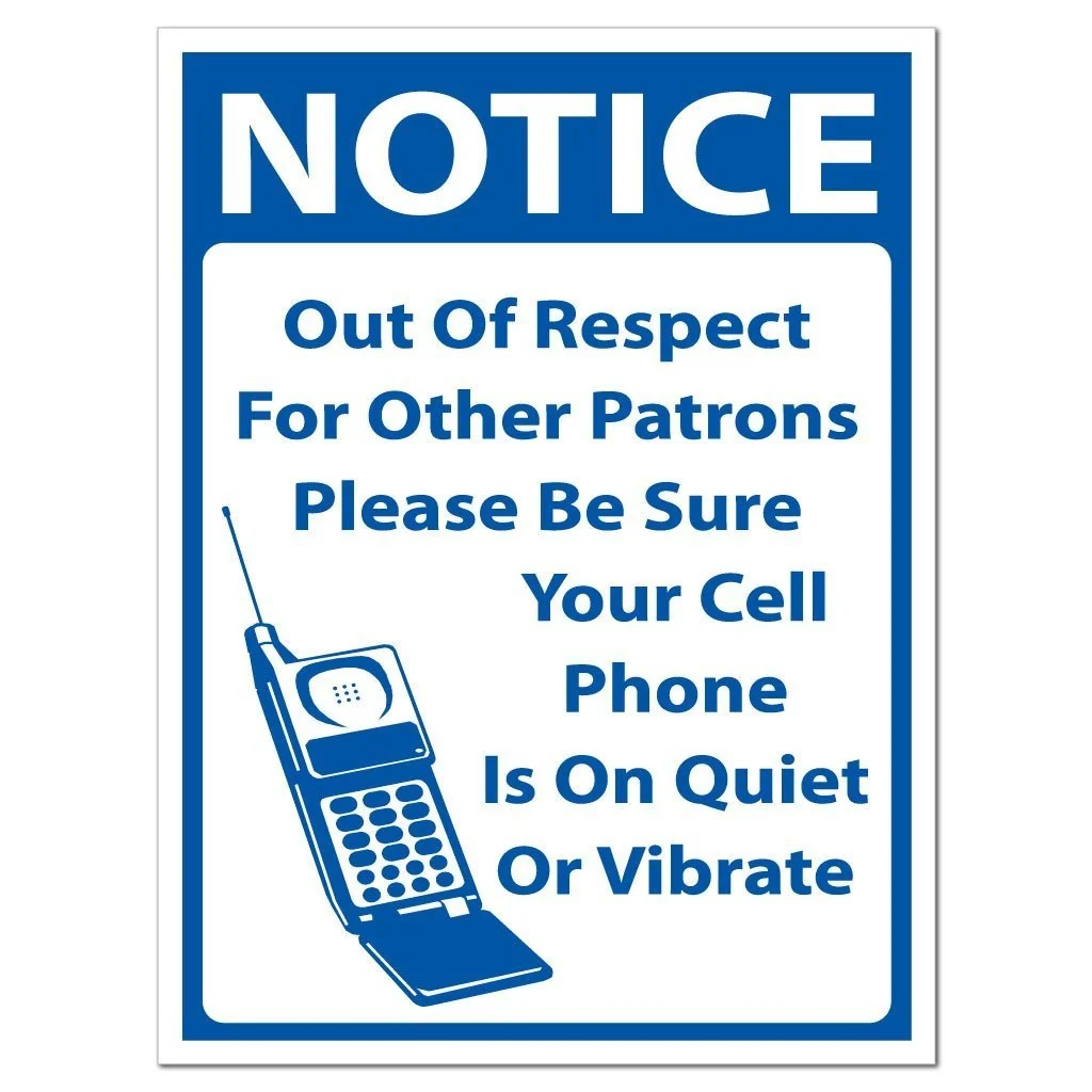 Cell Phone on Quiet or Vibrate Signage | Notice - Image 2