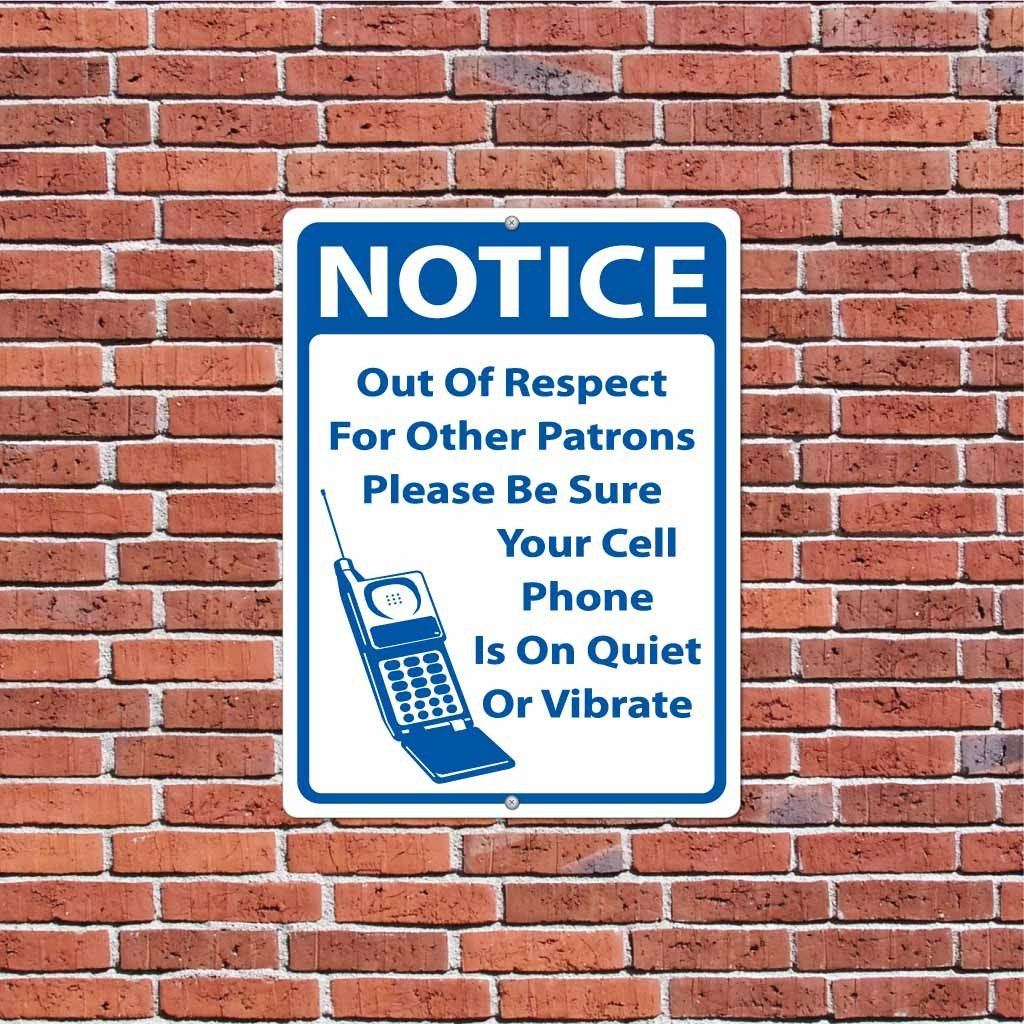 Cell Phone on Quiet or Vibrate Signage | Notice - Image 5