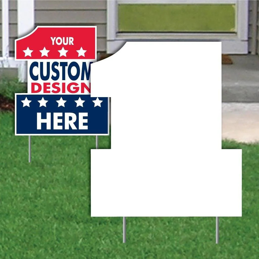 18.8" Number One Corrugated Plastic Yard Sign Blank - Image 5