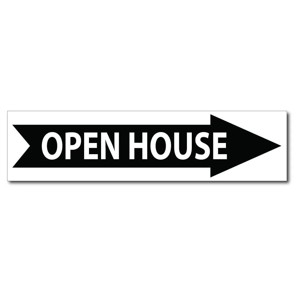 Open House with Arrow Real Estate Yard Sign Rider Set - Image 2
