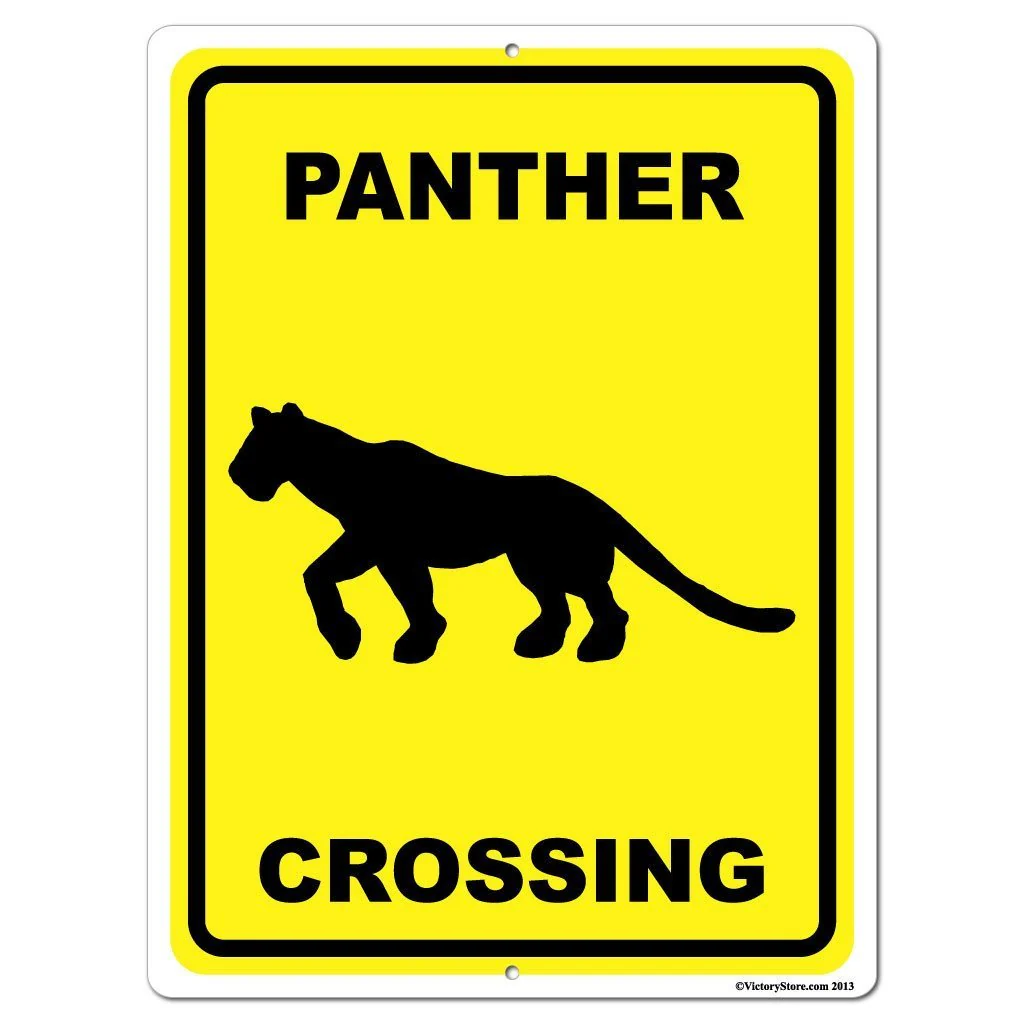 Panther Crossing Sign or Sticker - Image 6