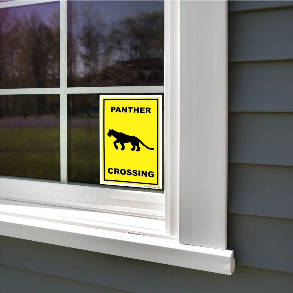 Panther Crossing Sign or Sticker - Image 8