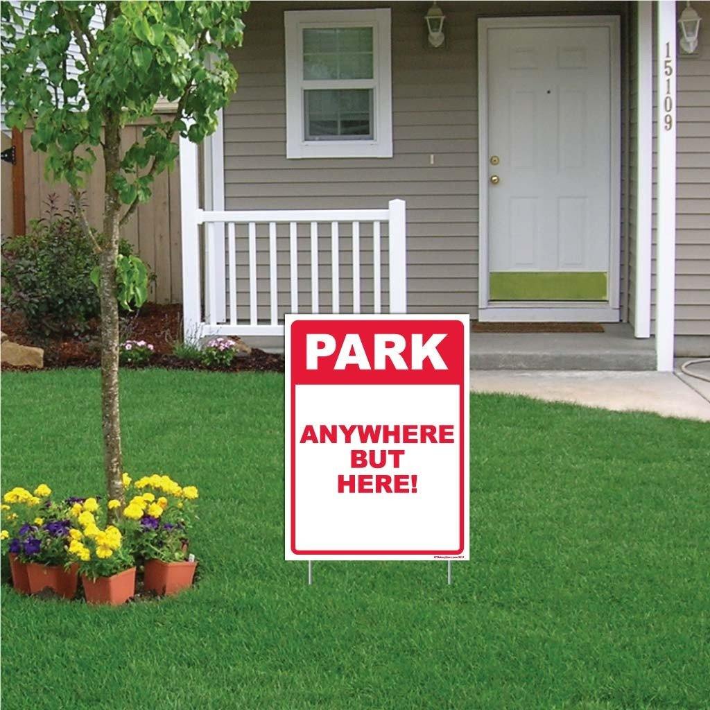 Park Anywhere But Here Funny Parking Sign or Sticker - Image 3