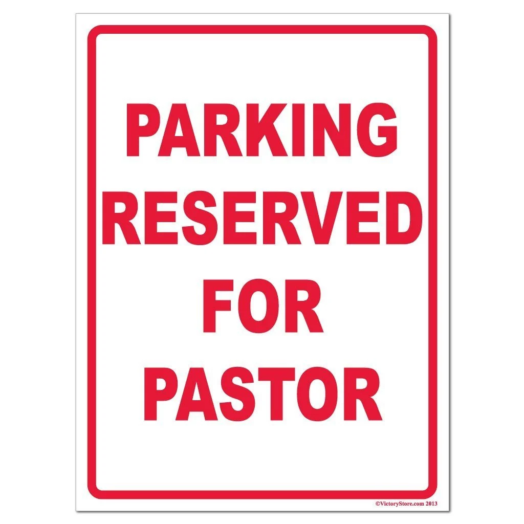 Parking Reserved for Pastor Sign or Sticker - Image 2