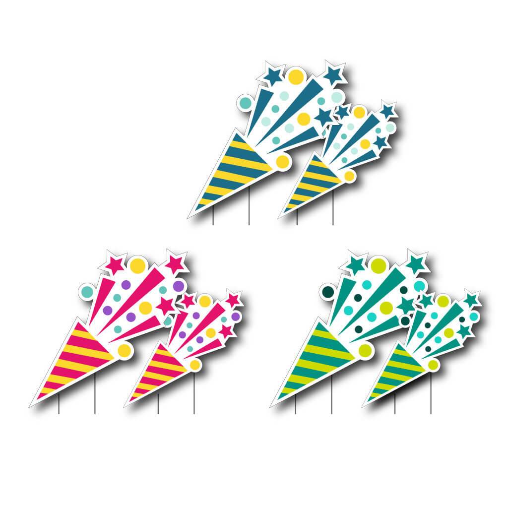 Party Poppers Yard Greeting Accessories - Image 2