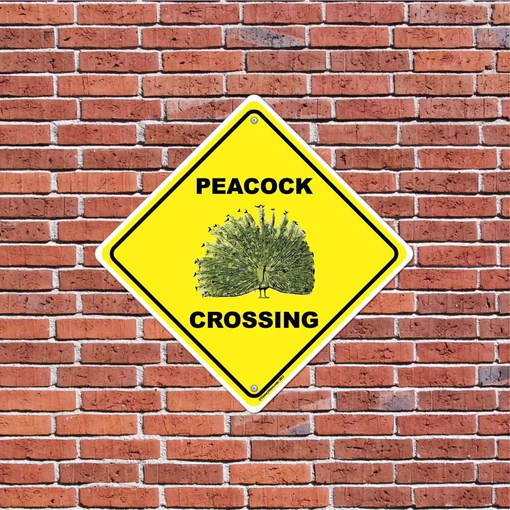 Peacock Crossing Sign or Sticker - Image 4
