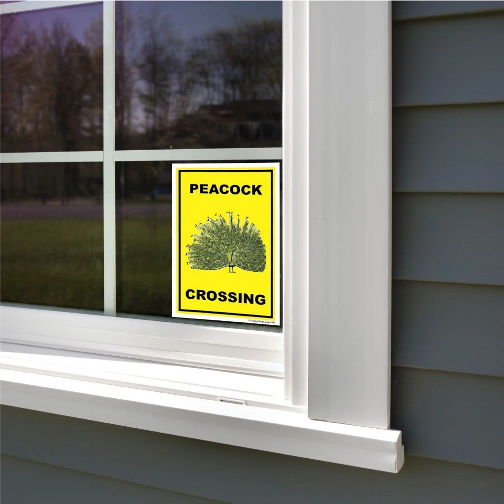 Peacock Crossing Sign or Sticker - Image 9