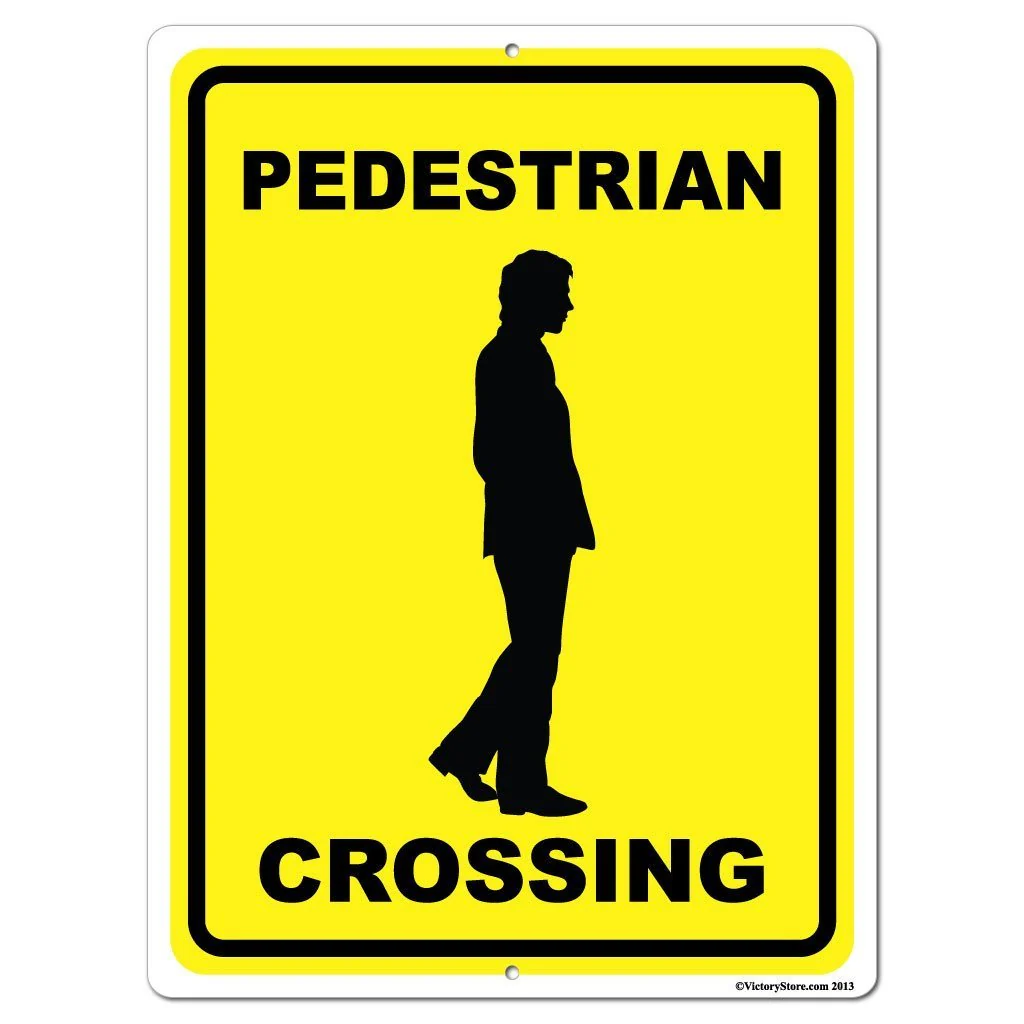 Pedestrian Crossing Sign or Sticker - Image 6