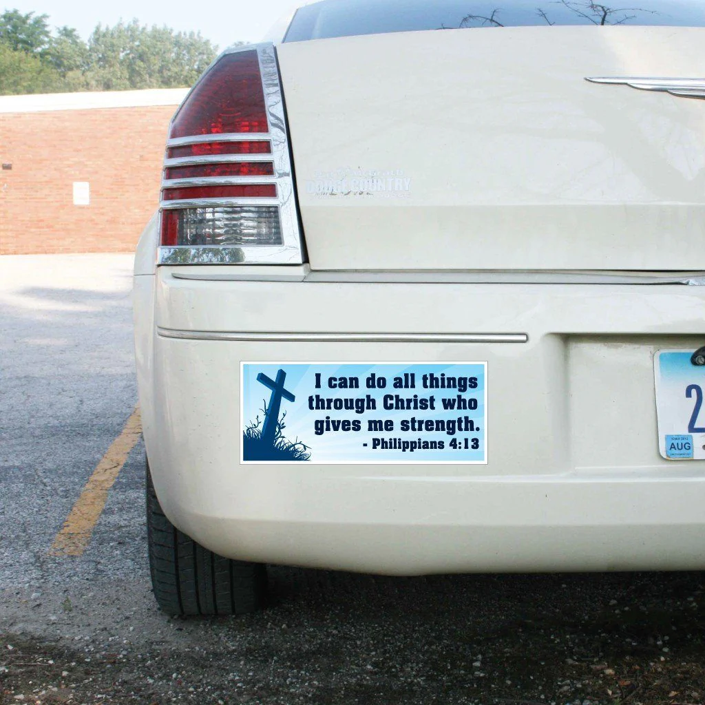 Philippians 4:13 Bumper Magnet Pair- 3.75 x 9