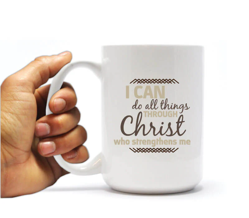 Phillipians 4:13 Religious Mug & Can Cooler Gift Pack - Image 4