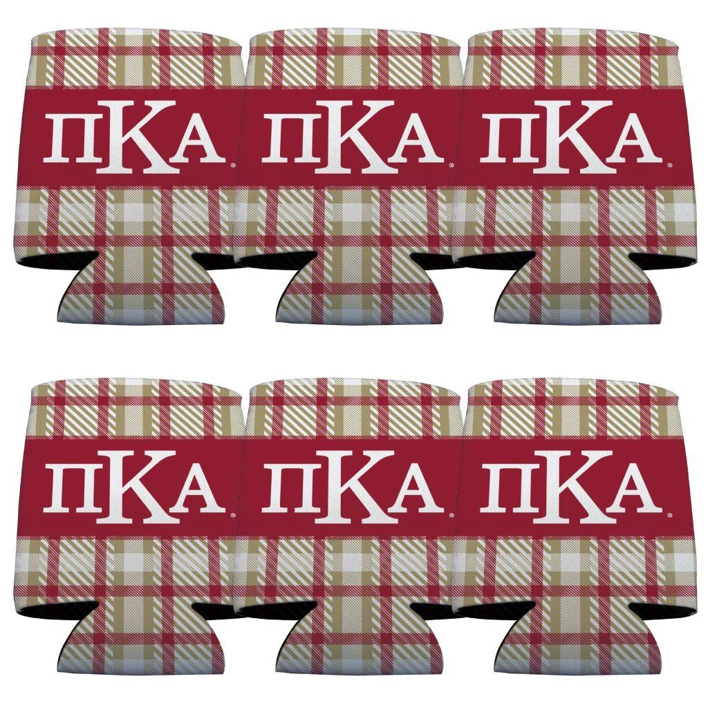 Pi Kappa Alpha Plaid Can Cooler Set - Image 2