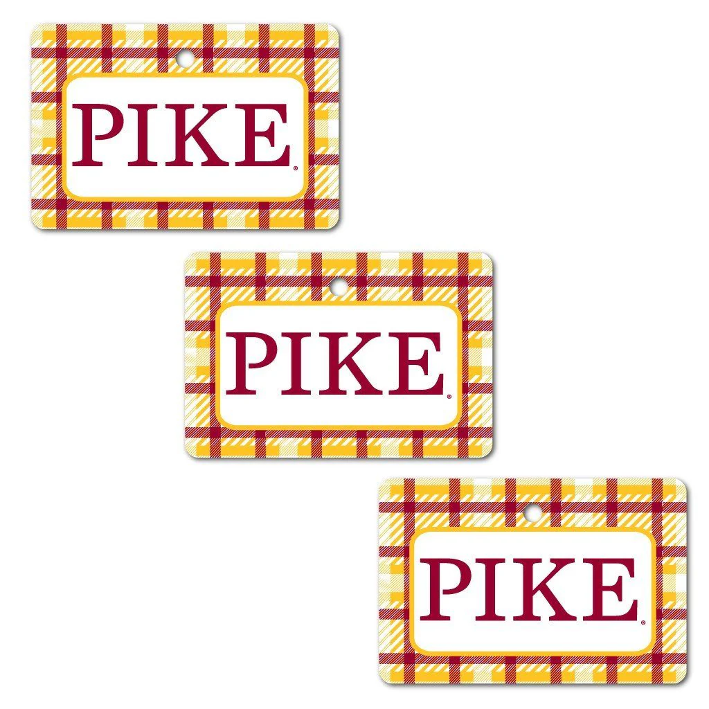 Pi Kappa Alpha Rectangle Ornament Set of 3 - Image 2