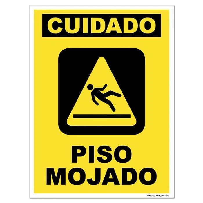 Piso Mojado Cuidado (Caution Wet Floor) Sign or Sticker
